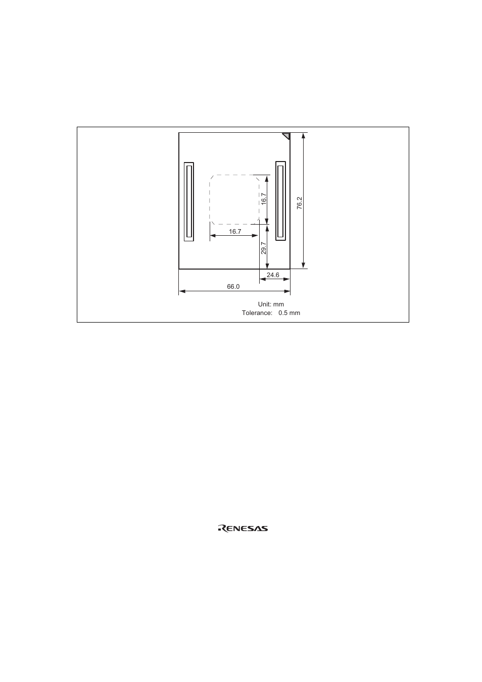 4 dimensions for user system interface cable head | Renesas H8/36912 User Manual | Page 25 / 37