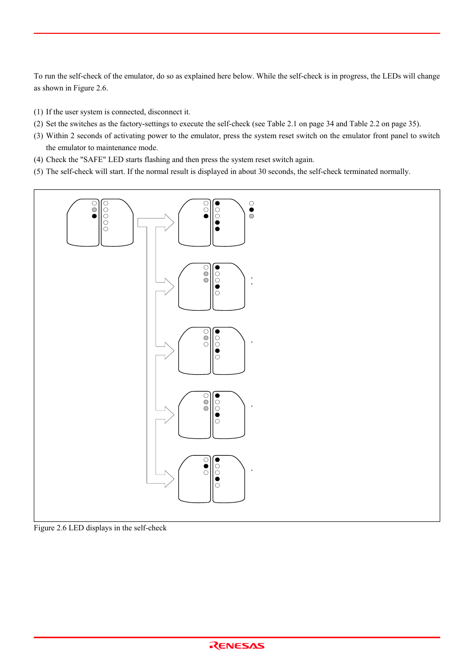 8 self-check, 1 self-check procedure | Renesas Emulation Probe M306V8T-EPB User Manual | Page 28 / 90