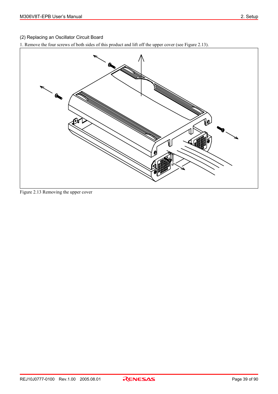 Renesas Emulation Probe M306V8T-EPB User Manual | Page 39 / 90