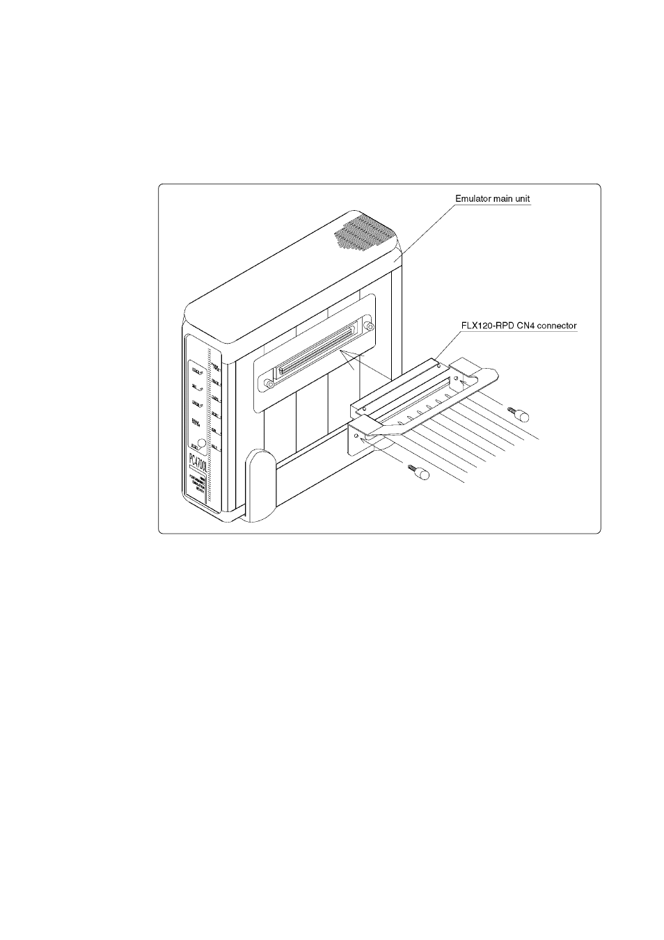 Method of connection, 1 connecting emulator main unit, Chapter 5. method of connection | Renesas M306V0T-RPD-E User Manual | Page 28 / 50