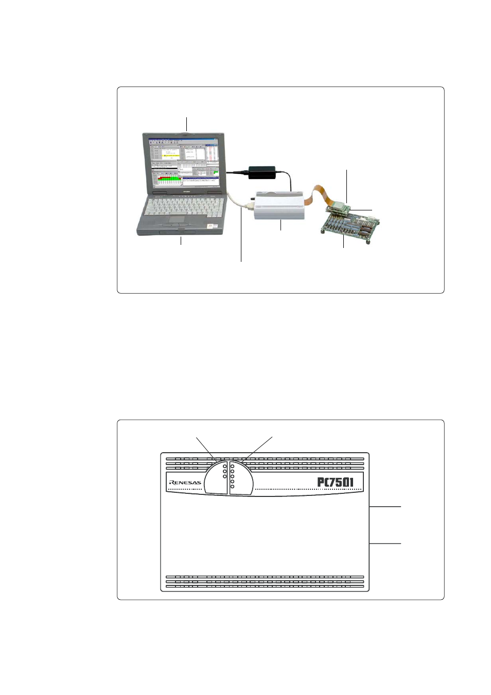 4 name of each part, 1) system configuration | Renesas Emulation Pod M30830T-EPB User Manual | Page 22 / 74