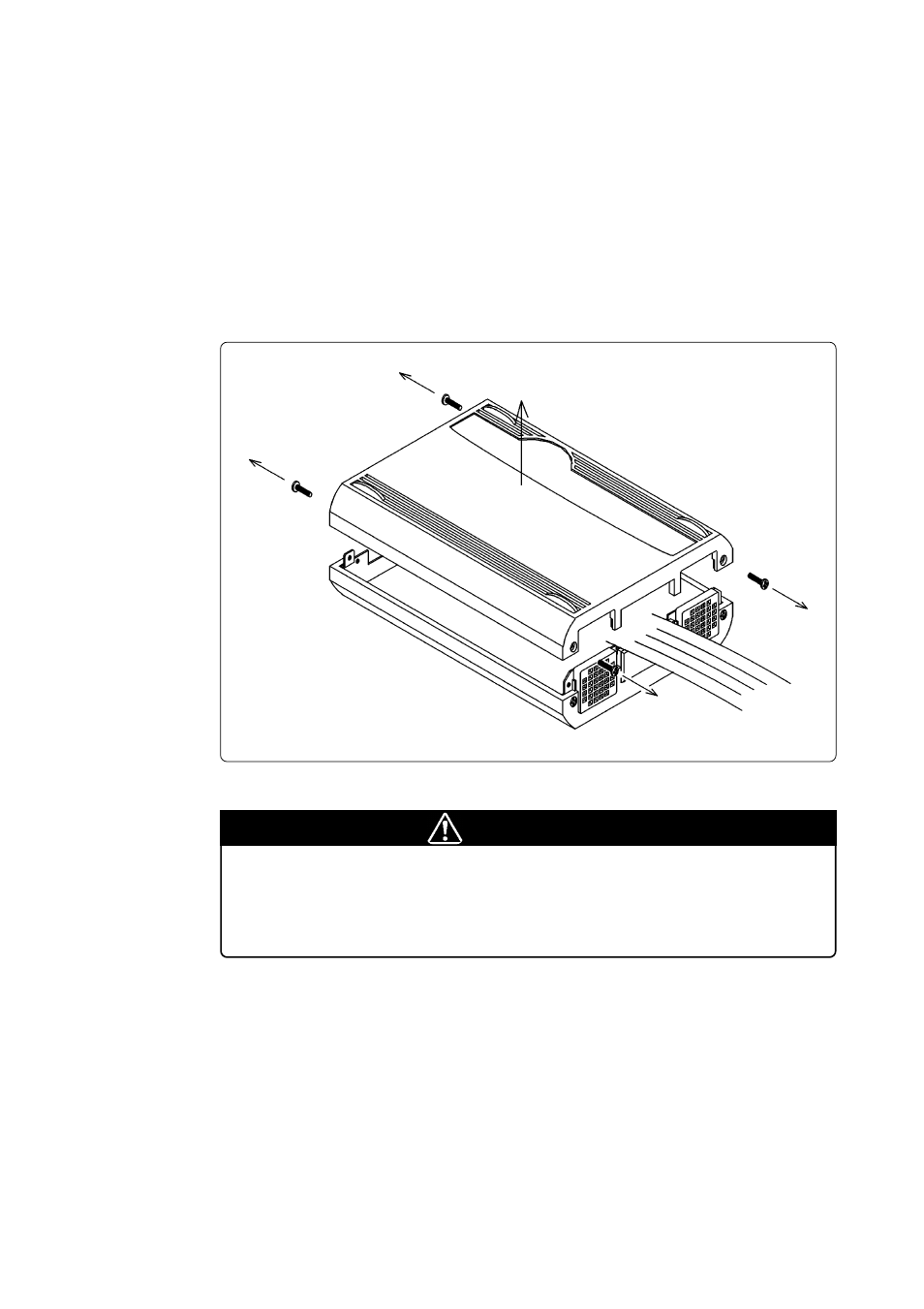 1 removing the upper cover, Chapter 3. setting up, Caution | Renesas Emulation Pod M30830T-EPB User Manual | Page 26 / 74