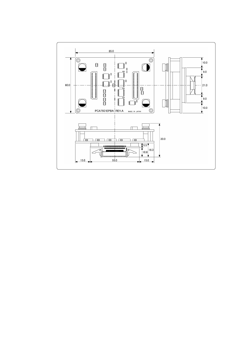 3 external dimensions | Renesas Emulation Pod M30830T-EPB User Manual | Page 59 / 74