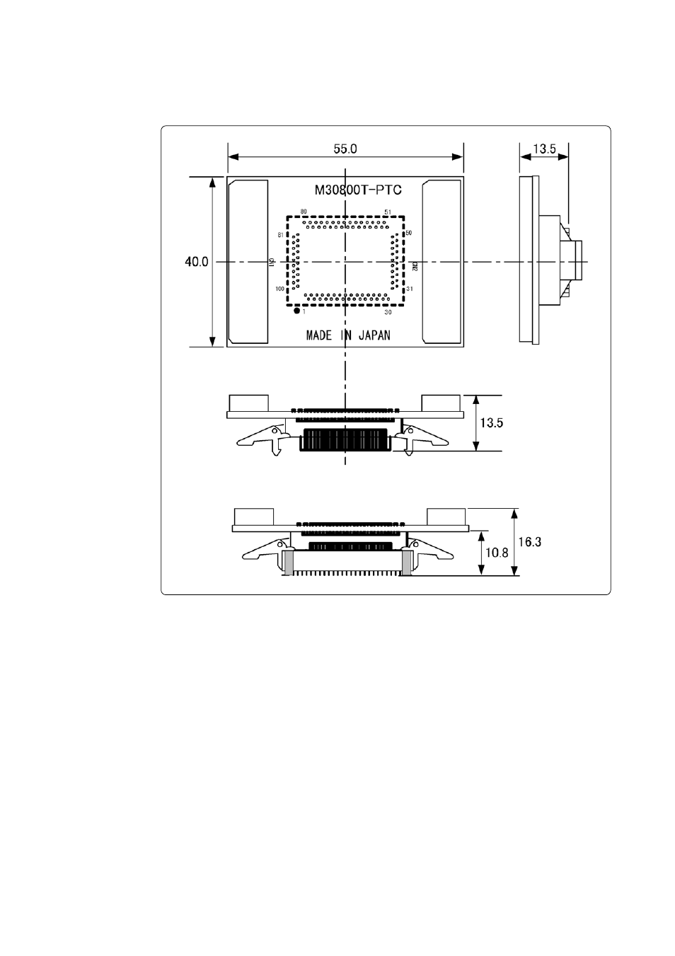 Renesas Emulation Pod M30830T-EPB User Manual | Page 60 / 74