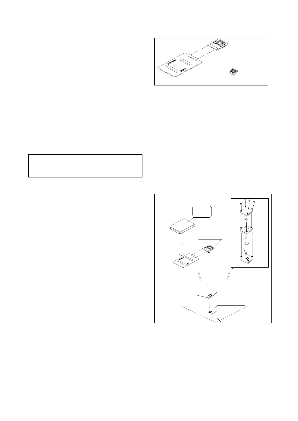 Outline, Package components, Specifications | Usage, Package components (see figure 1), Usage (see figure 2) | Renesas M30280T-85LGF User Manual | Page 2 / 4