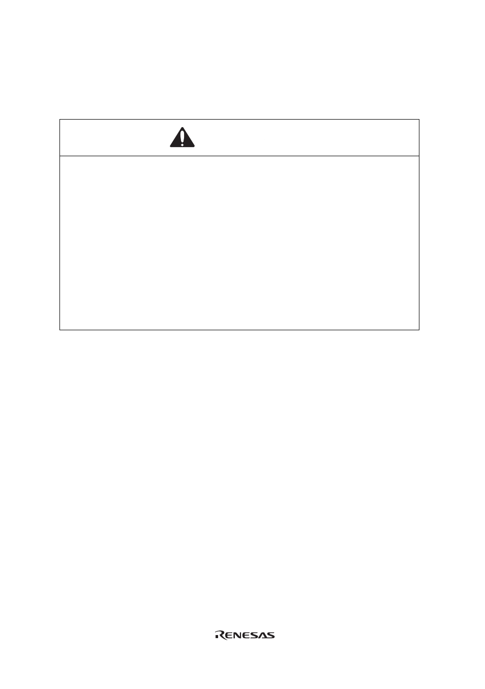 Warning | Renesas SH7058 User Manual | Page 13 / 22