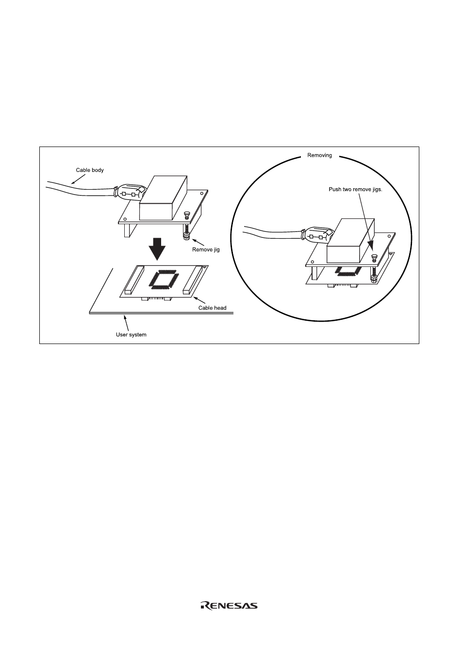 5 fastening cable body | Renesas FP-64E User Manual | Page 21 / 32
