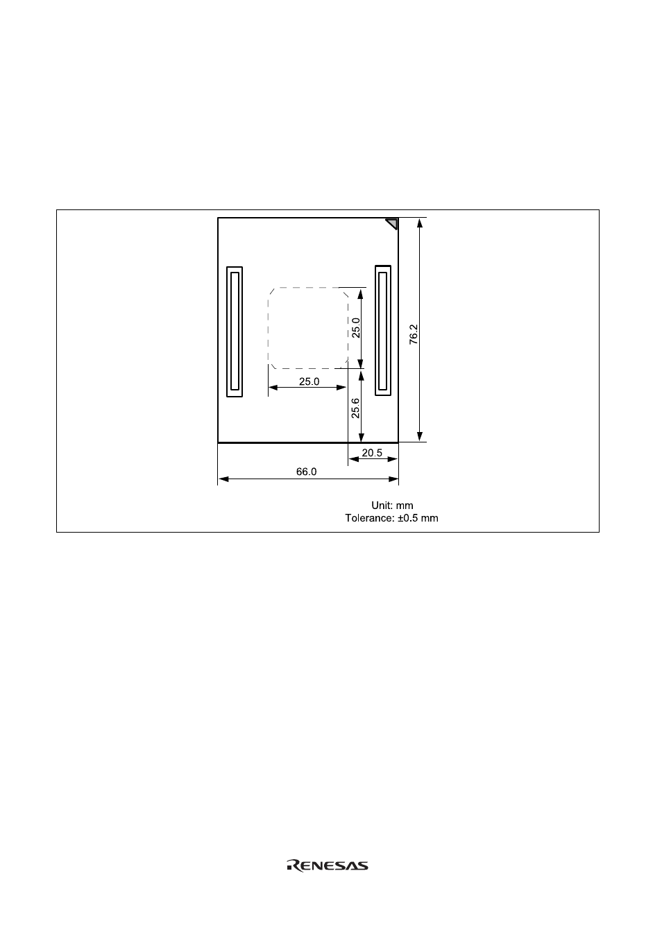 5 dimensions for user system interface cable head | Renesas FP-64E User Manual | Page 23 / 32