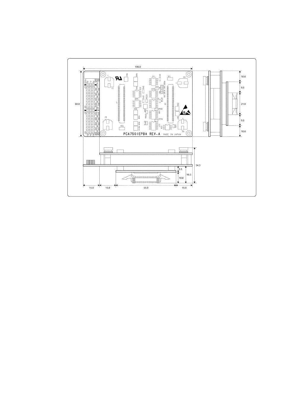 5 external dimensions, 1 external dimensions of the emulation probe | Renesas M3062PT-EPB User Manual | Page 67 / 82