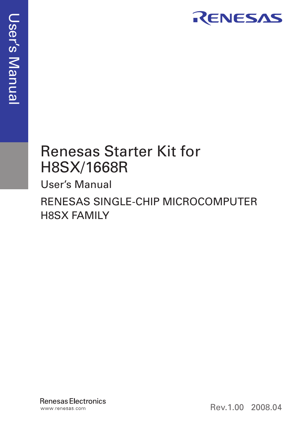 Renesas H8SX/1668R User Manual | Page 3 / 35