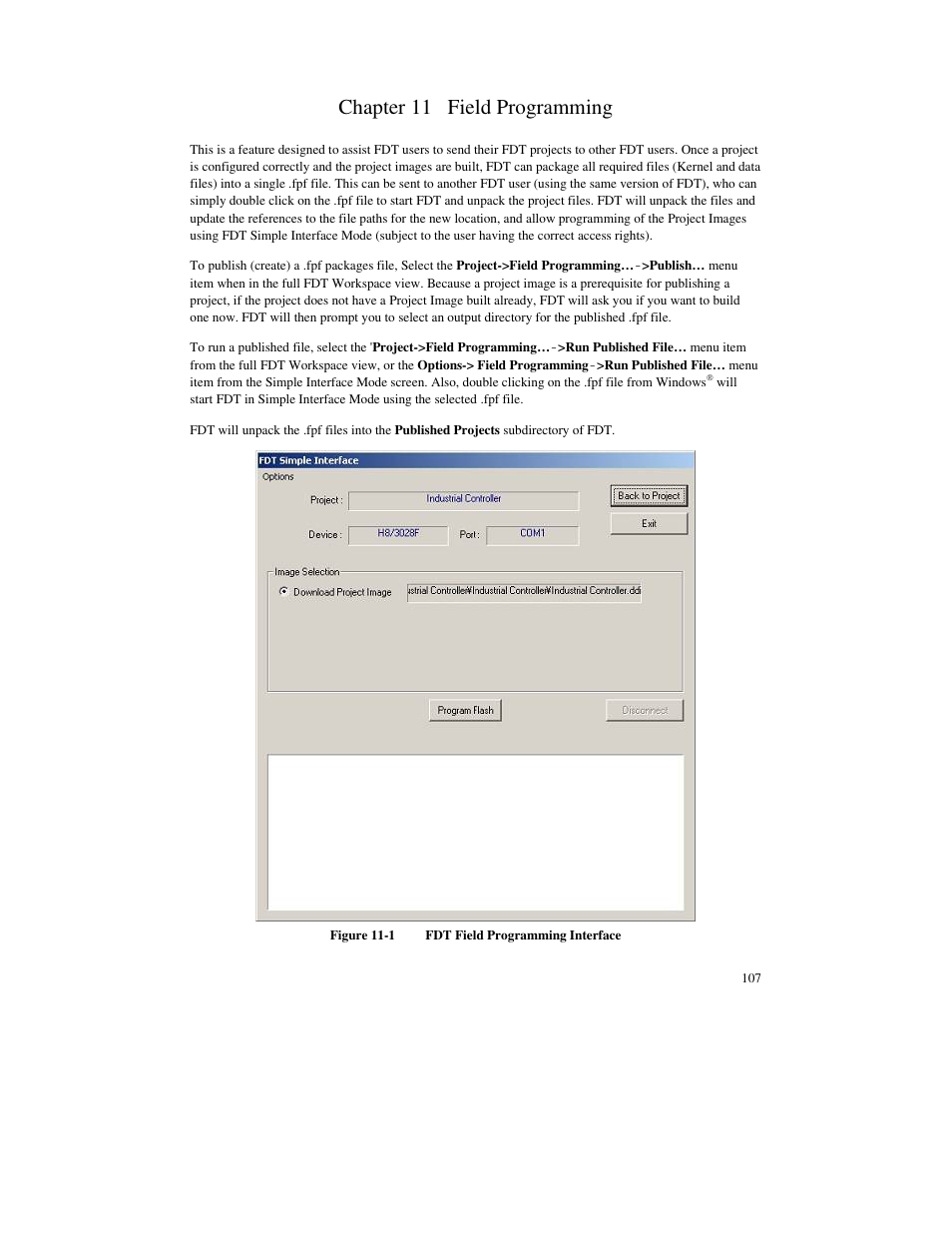 Chapter 11 field programming | Renesas FLASH Development Toolkit 3.07 User Manual | Page 121 / 146