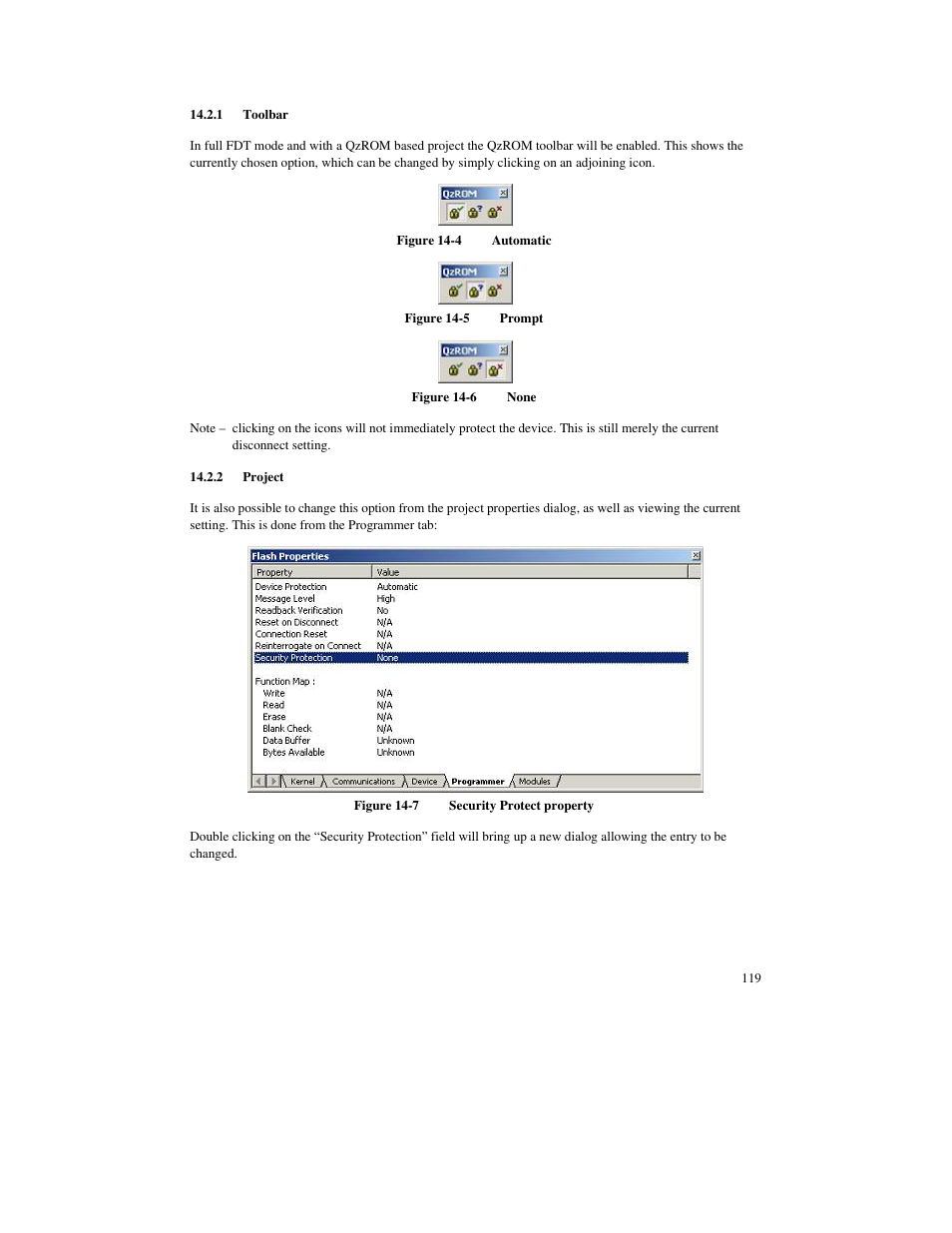 1 toolbar, 2 project | Renesas FLASH Development Toolkit 3.07 User Manual | Page 133 / 146