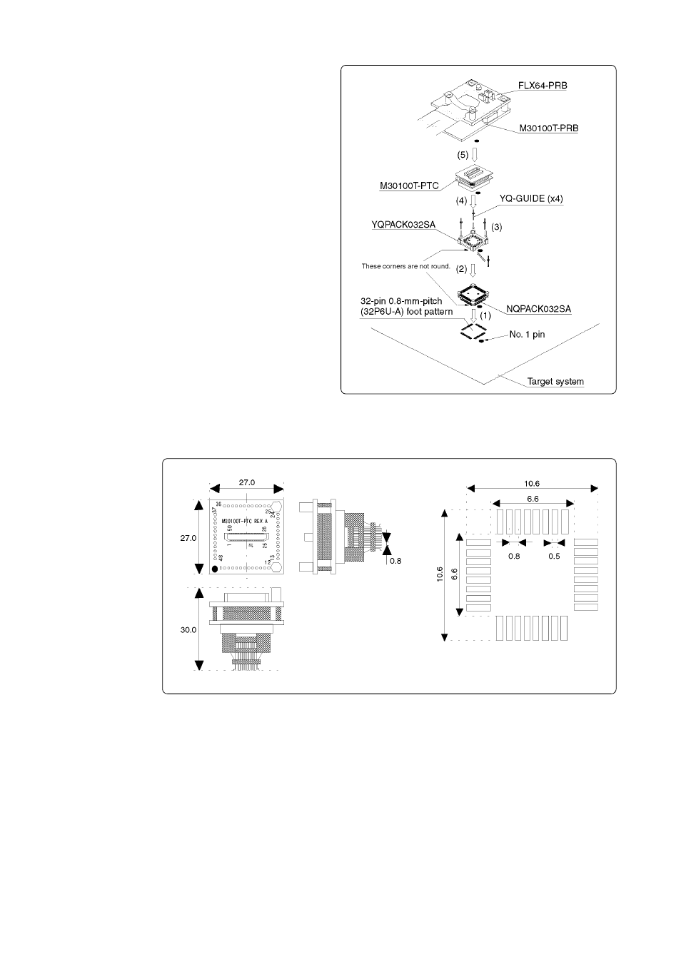 Connection procedure | Renesas M30100 User Manual | Page 3 / 4