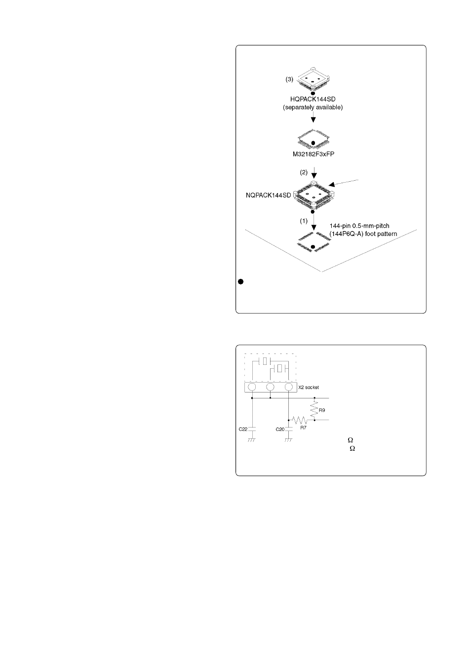 3 for board-mounted evaluation, Selecting a clock | Renesas M32182T2-PTC User Manual | Page 7 / 9