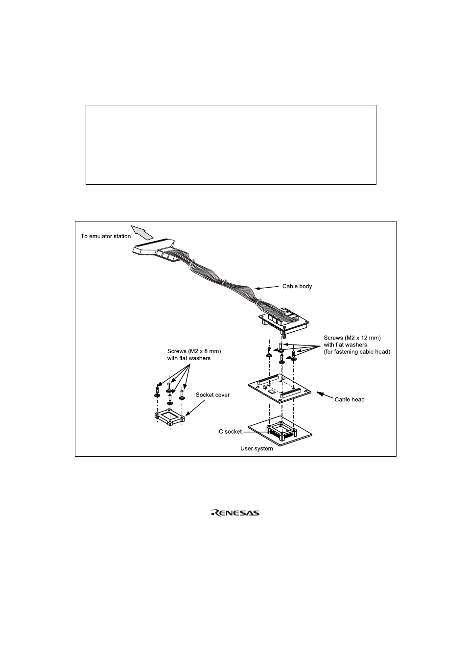 Section 1 configuration, Figure 1 hs2328ecn61h user system interface cable, Caution | Renesas TFP-120 User Manual | Page 7 / 21