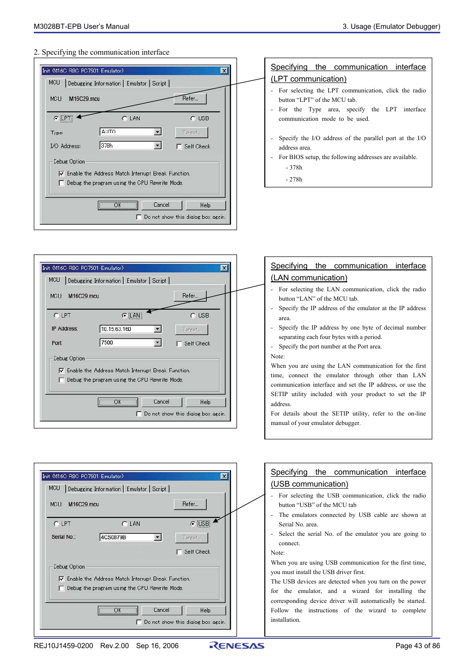 Renesas M3028BT-EPB User Manual | Page 45 / 88