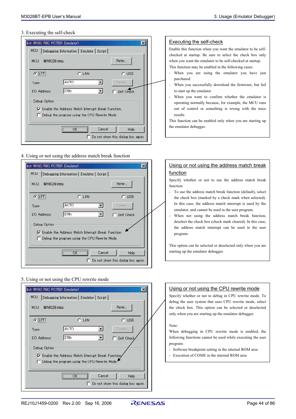 Renesas M3028BT-EPB User Manual | Page 46 / 88