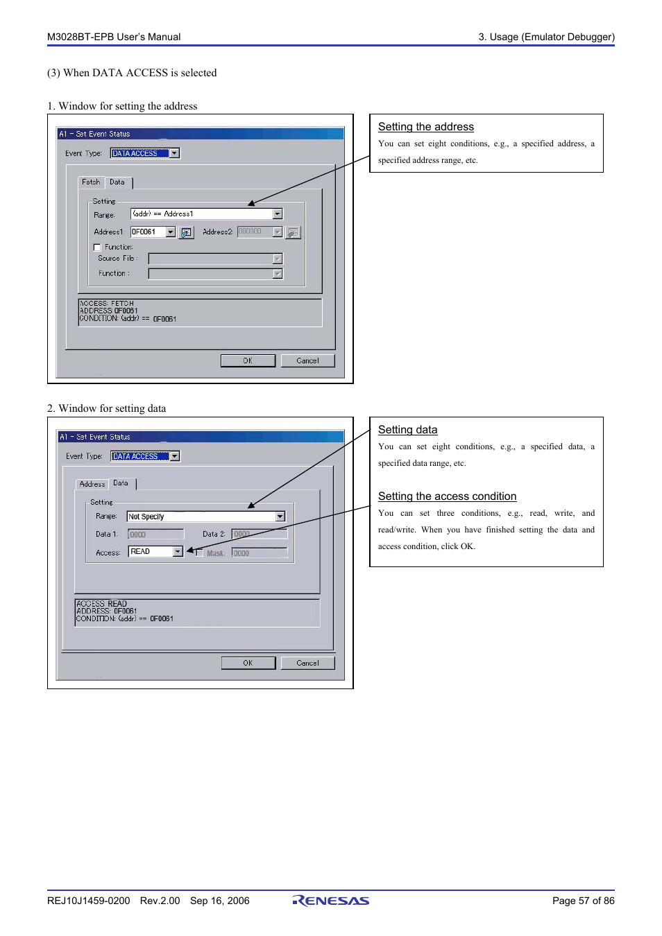 Renesas M3028BT-EPB User Manual | Page 59 / 88