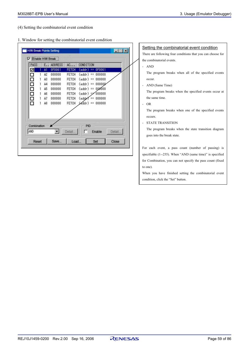 Renesas M3028BT-EPB User Manual | Page 61 / 88