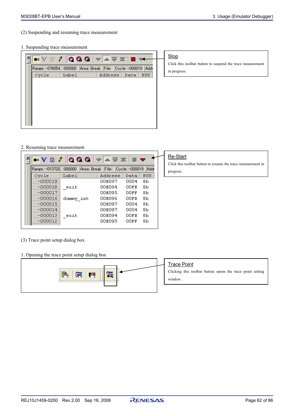 Renesas M3028BT-EPB User Manual | Page 64 / 88