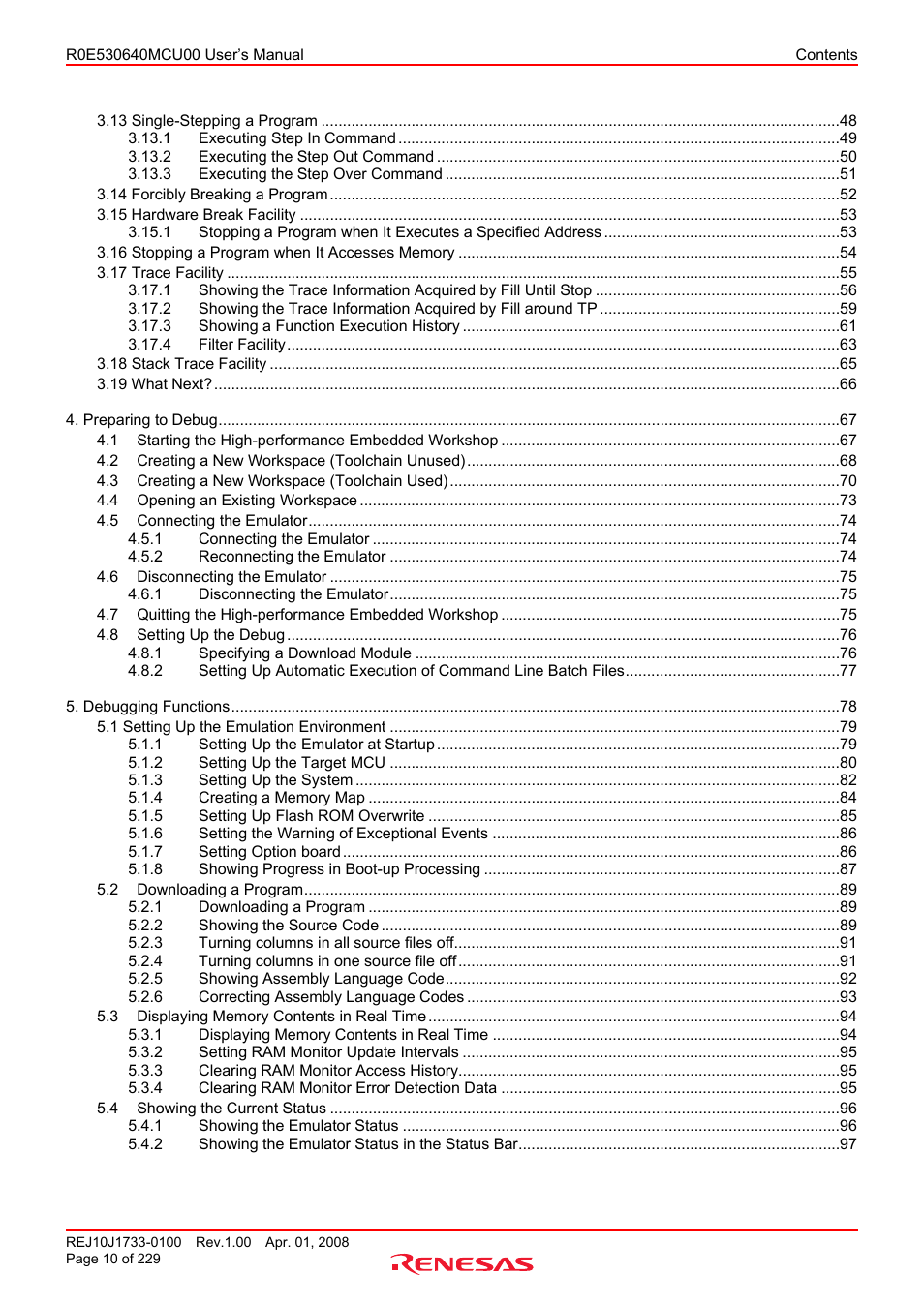 Renesas R0E530640MCU00 User Manual | Page 10 / 229