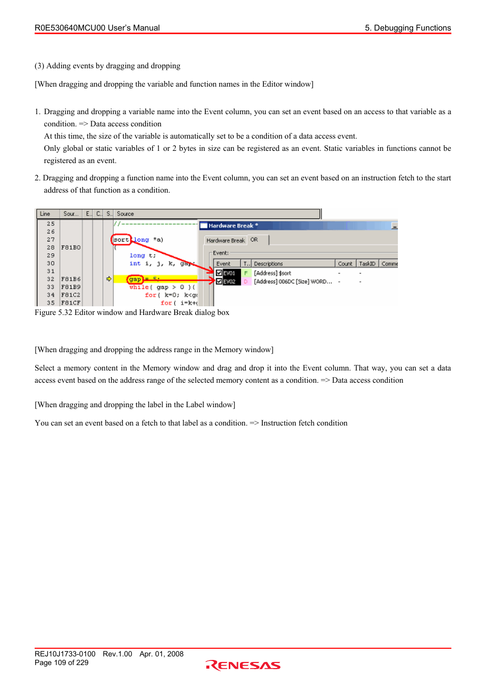 Renesas R0E530640MCU00 User Manual | Page 109 / 229