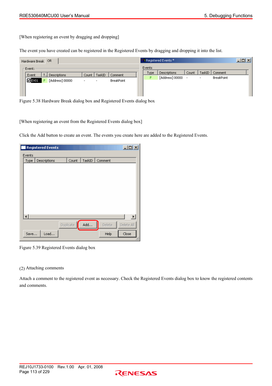 Renesas R0E530640MCU00 User Manual | Page 113 / 229