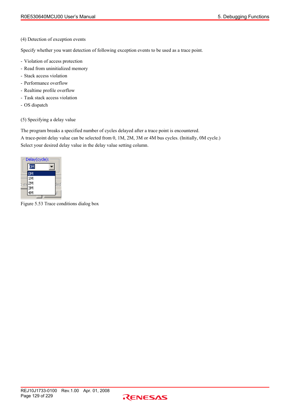 Renesas R0E530640MCU00 User Manual | Page 129 / 229