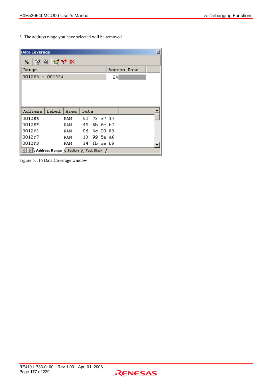 Renesas R0E530640MCU00 User Manual | Page 177 / 229
