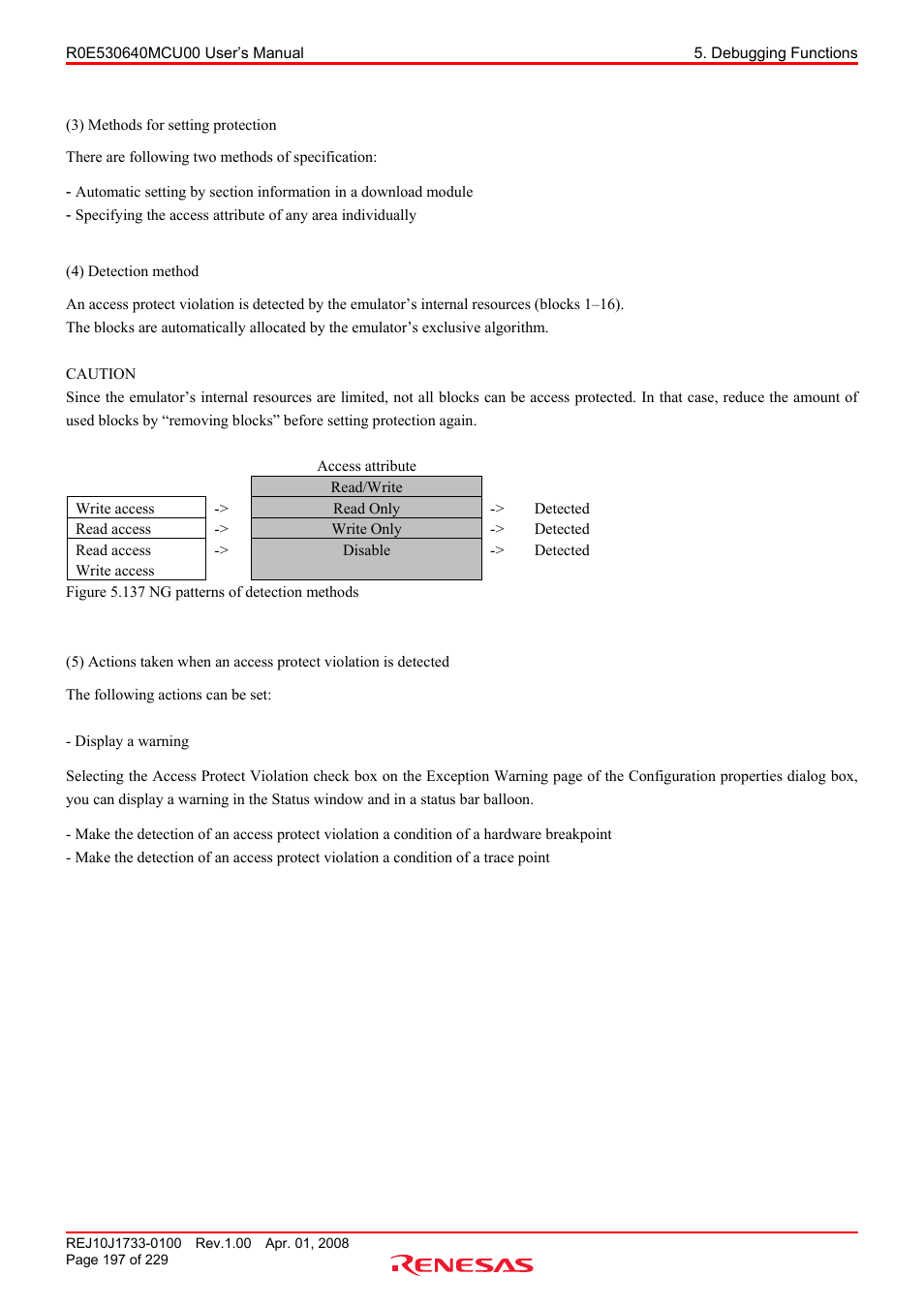 Renesas R0E530640MCU00 User Manual | Page 197 / 229