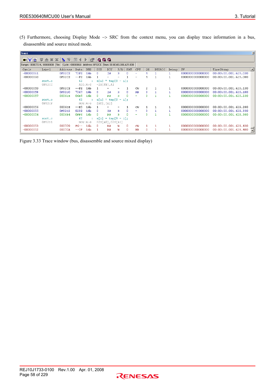 Renesas R0E530640MCU00 User Manual | Page 58 / 229