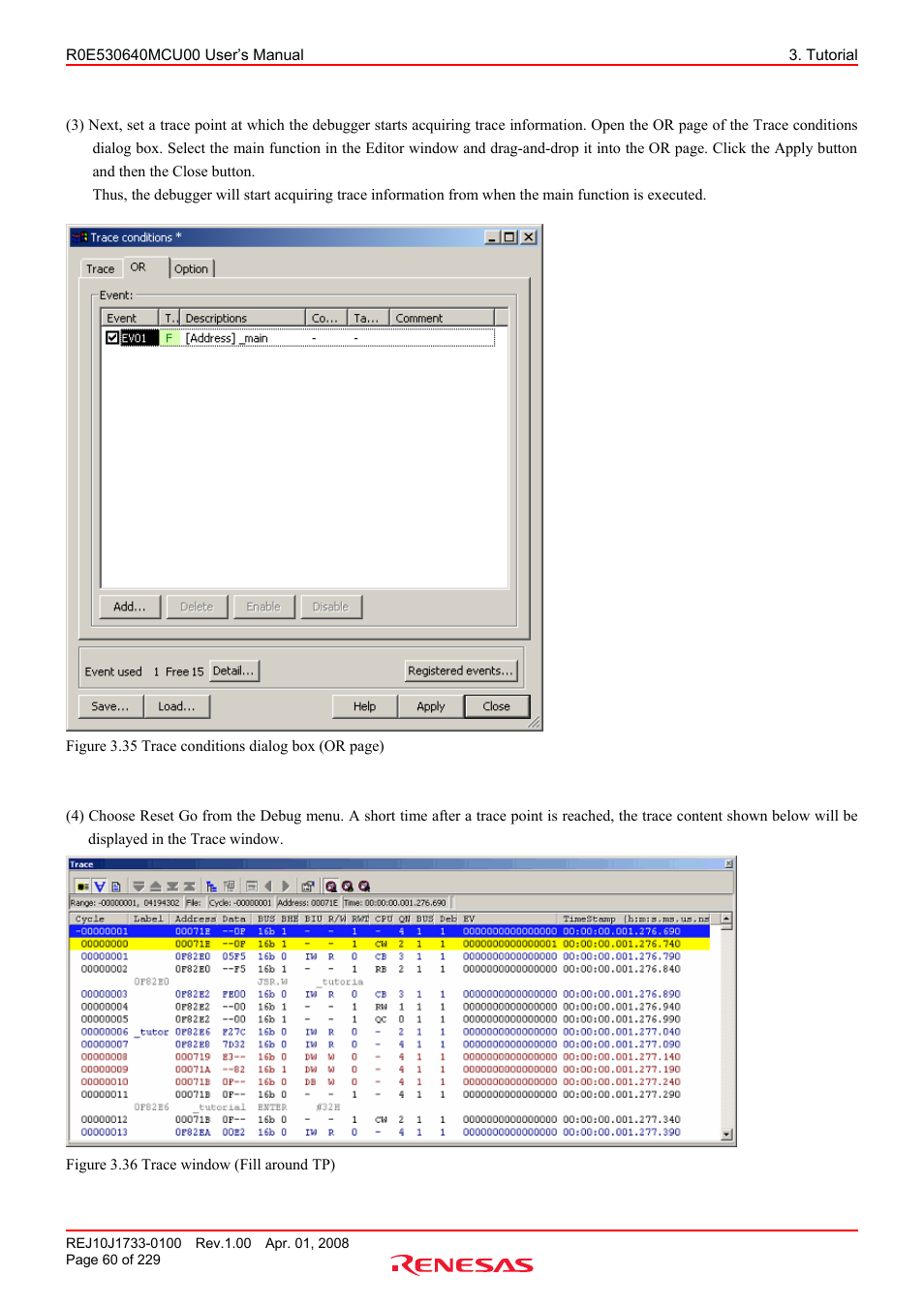 Renesas R0E530640MCU00 User Manual | Page 60 / 229