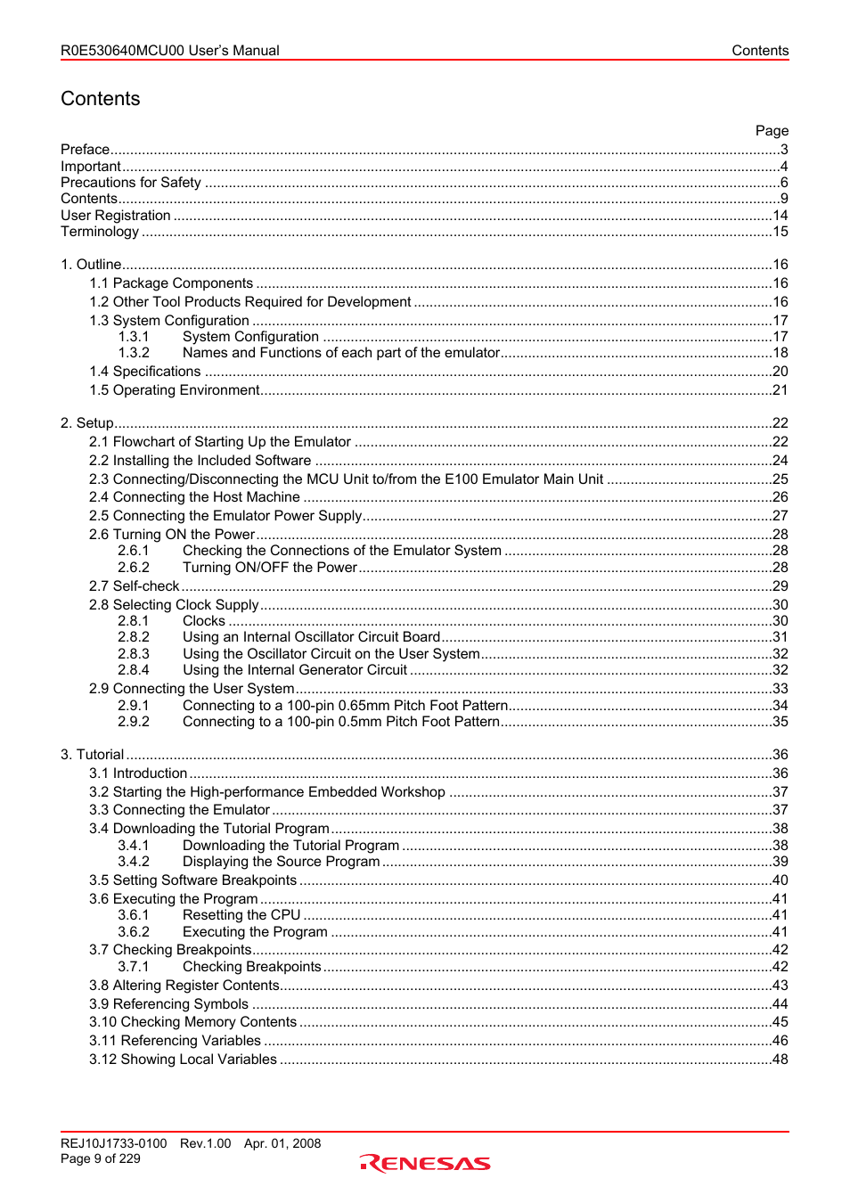 Renesas R0E530640MCU00 User Manual | Page 9 / 229