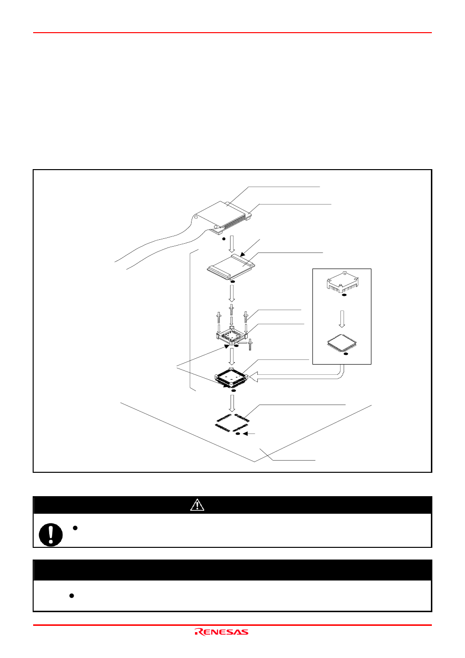 Caution, Important | Renesas Emulation Pod M3062PT3-RPD-E User Manual | Page 36 / 104