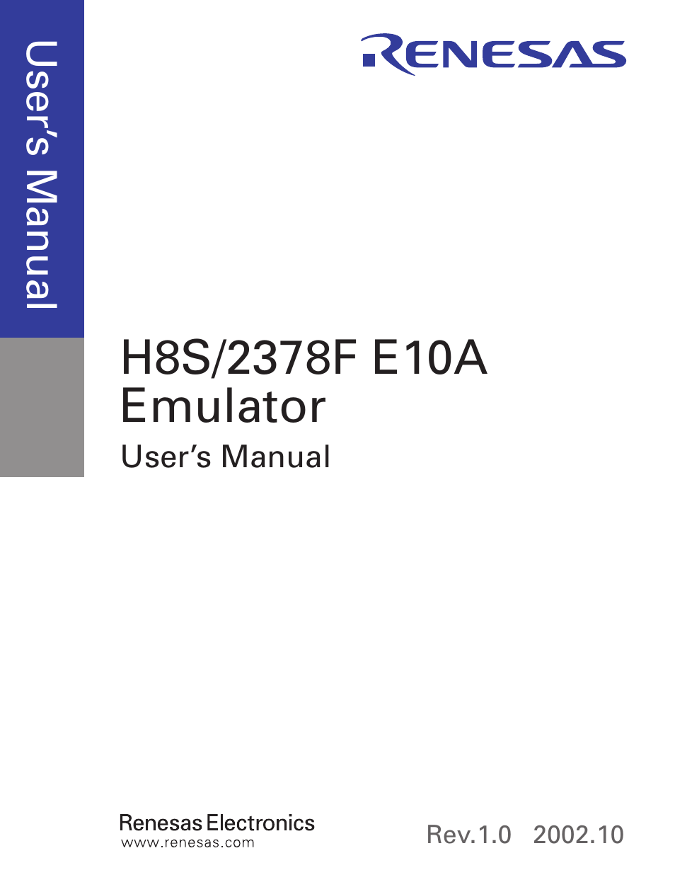 Cover | Renesas HS2378KCI01H User Manual | Page 5 / 170