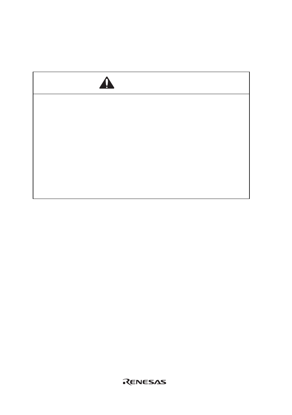 Warning | Renesas SH7050 Series User Manual | Page 19 / 28