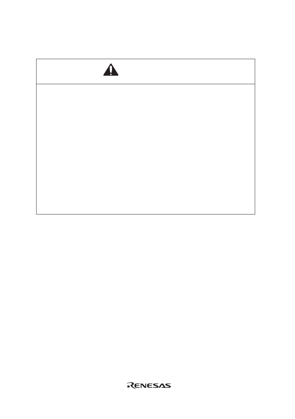 Warning | Renesas SH7050 Series User Manual | Page 9 / 28