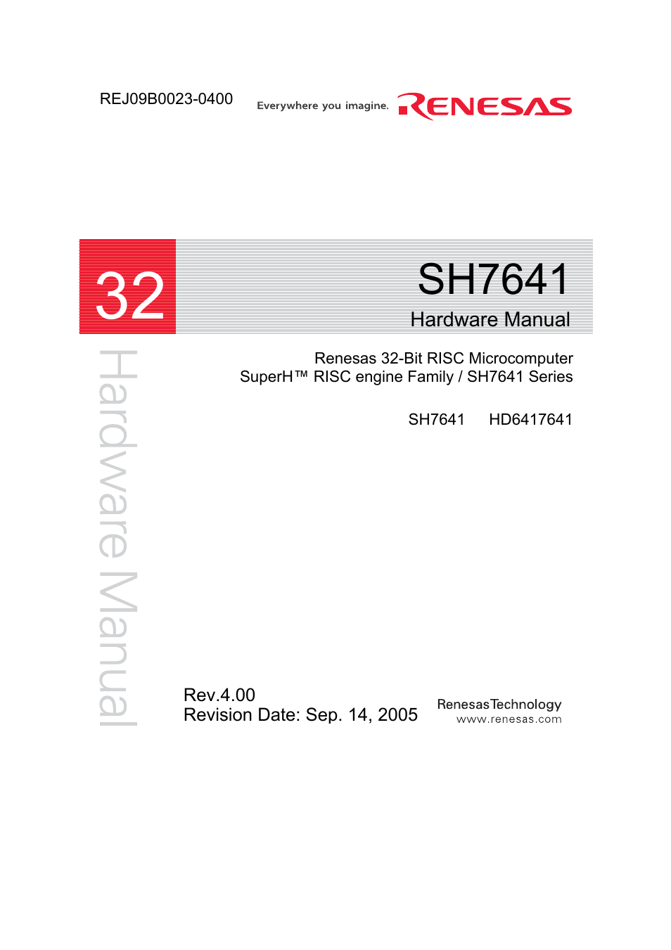 Renesas SH7641 User Manual | 1036 pages