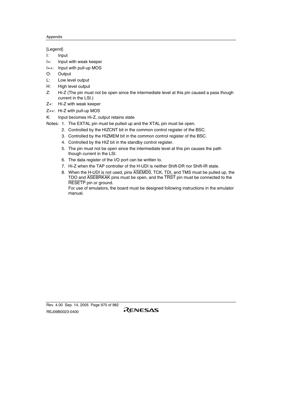 Renesas SH7641 User Manual | Page 1020 / 1036