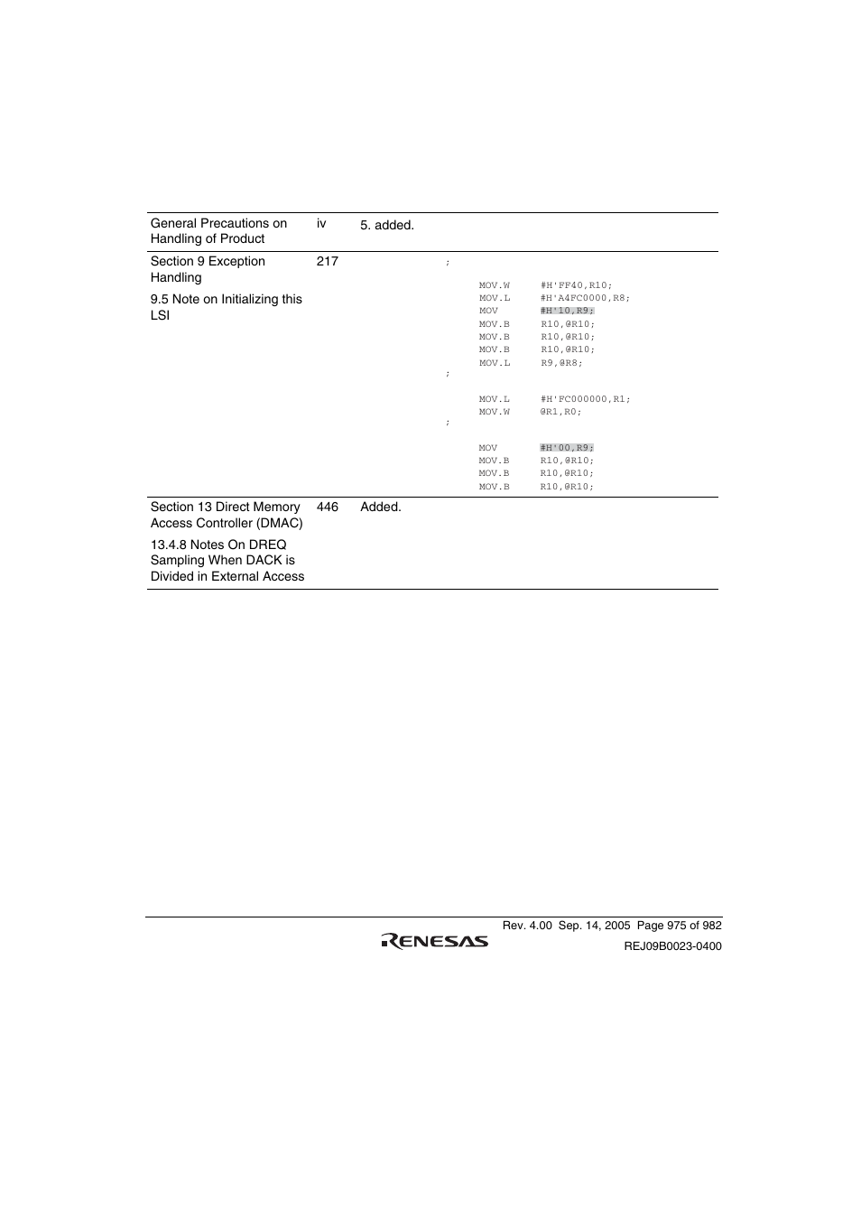 Main revisions and additions in this edition | Renesas SH7641 User Manual | Page 1025 / 1036