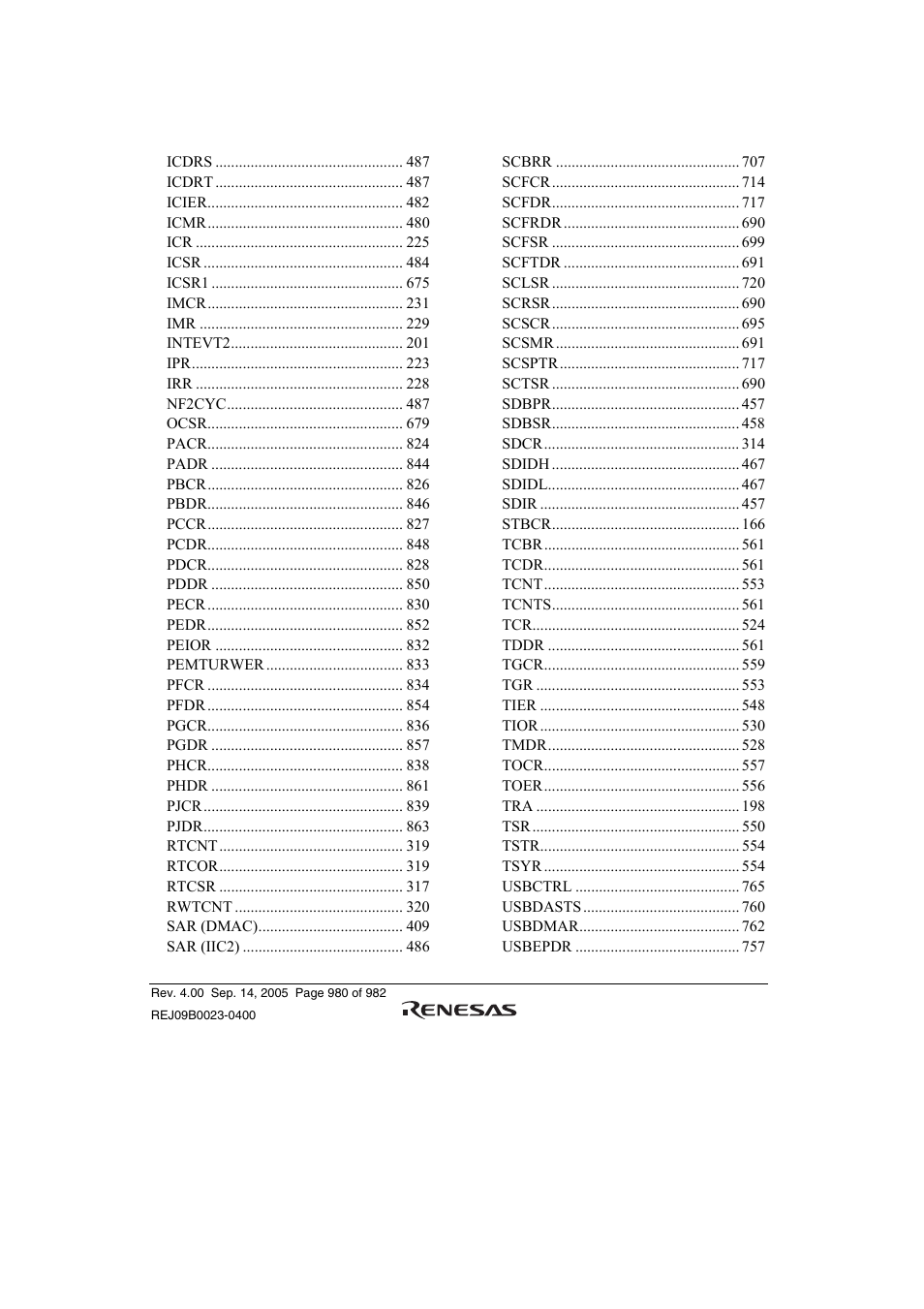 Renesas SH7641 User Manual | Page 1030 / 1036