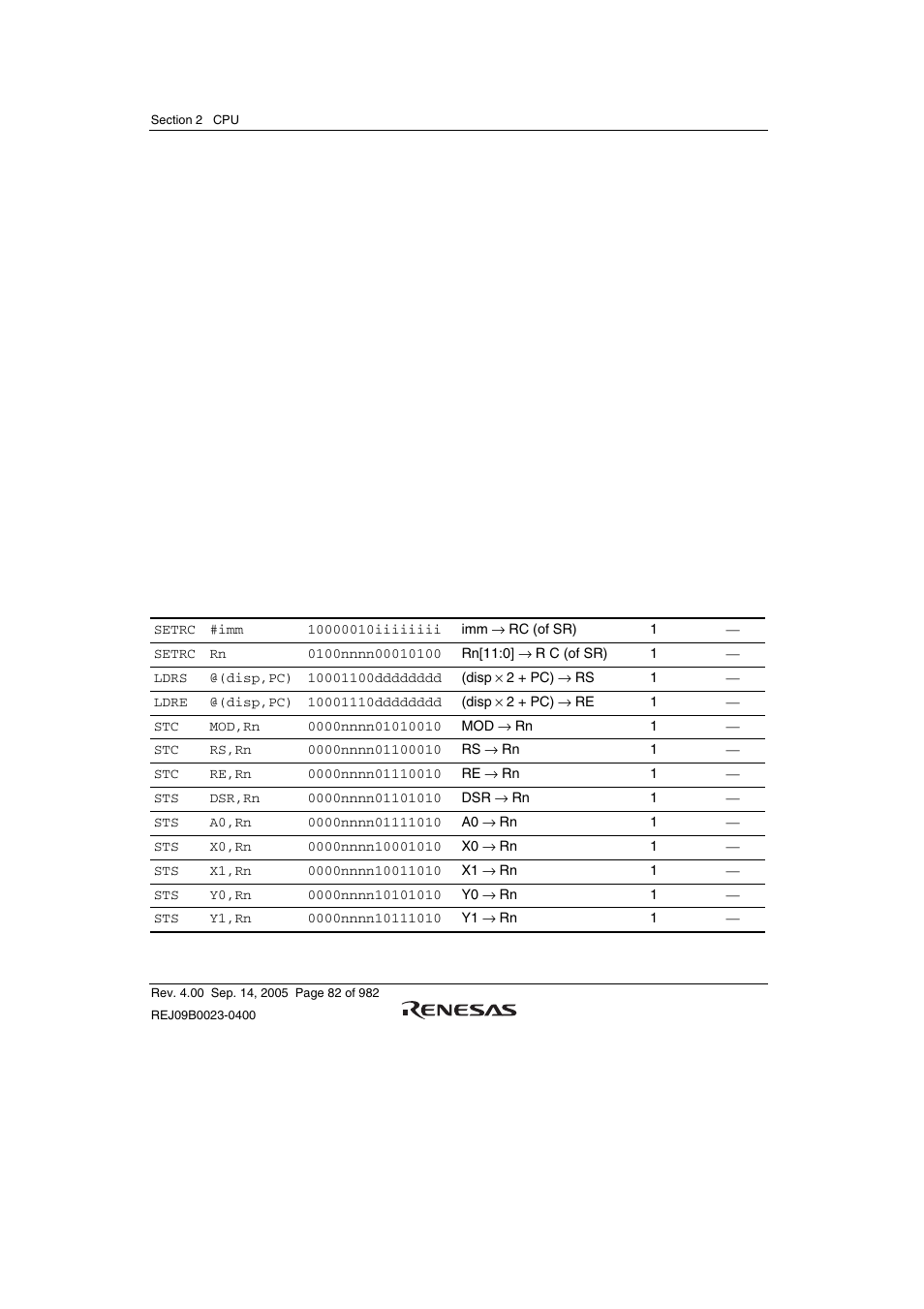 2 added cpu system control instructions | Renesas SH7641 User Manual | Page 132 / 1036