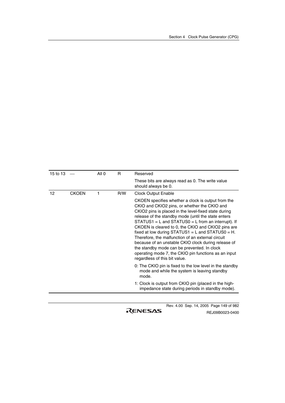 4 register descriptions, 1 frequency control register (frqcr) | Renesas SH7641 User Manual | Page 199 / 1036