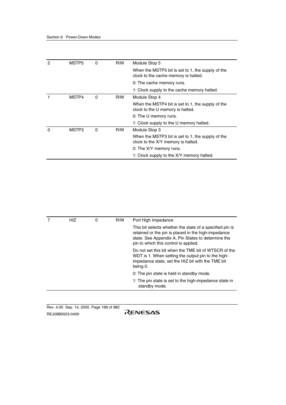 3 standby control register 3 (stbcr3) | Renesas SH7641 User Manual | Page 218 / 1036