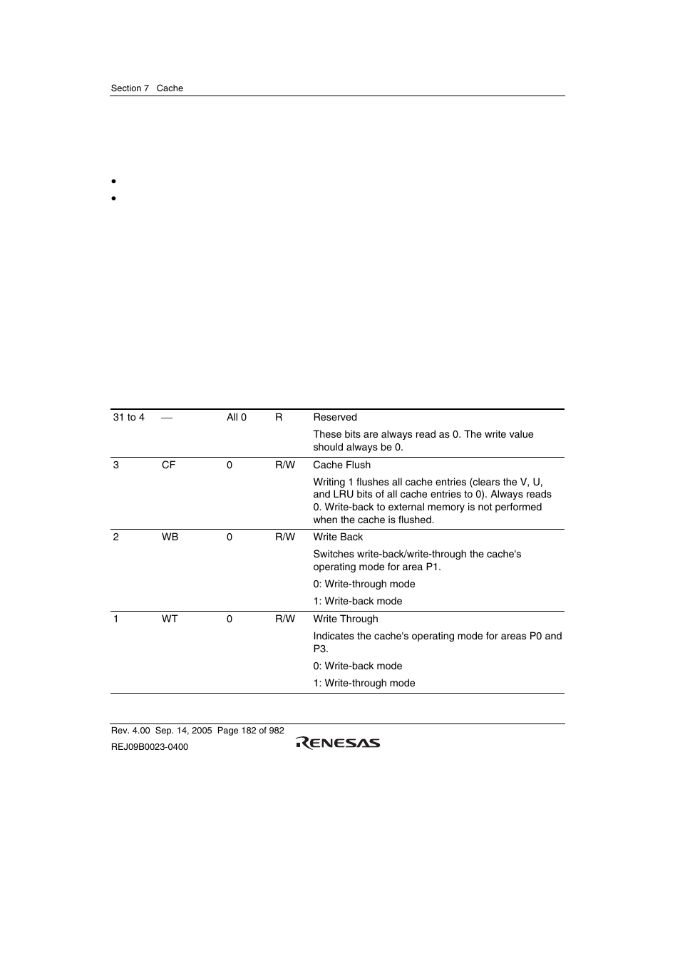 2 register descriptions, 1 cache control register 1 (ccr1) | Renesas SH7641 User Manual | Page 232 / 1036