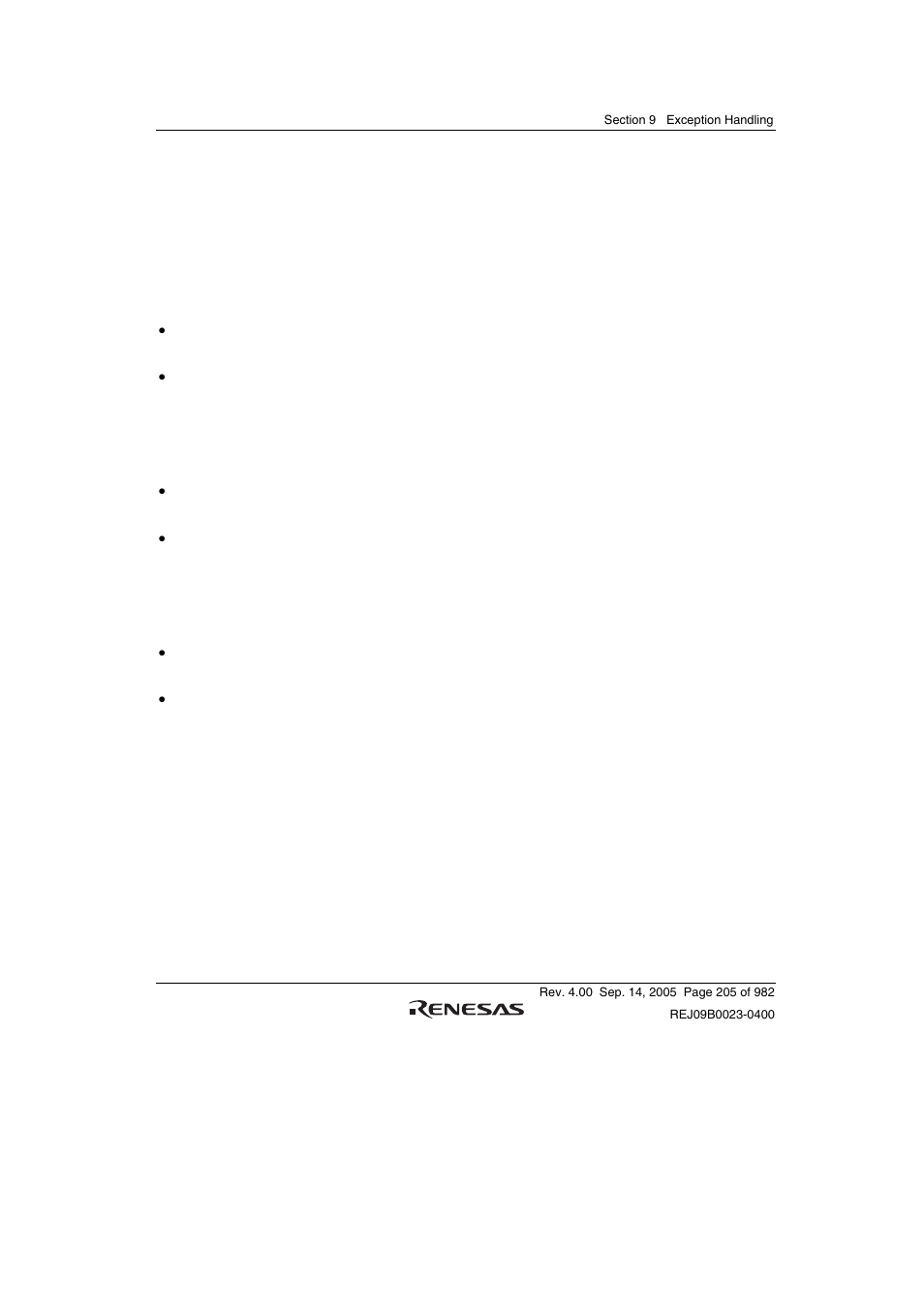 3 individual exception operations, 1 resets | Renesas SH7641 User Manual | Page 255 / 1036