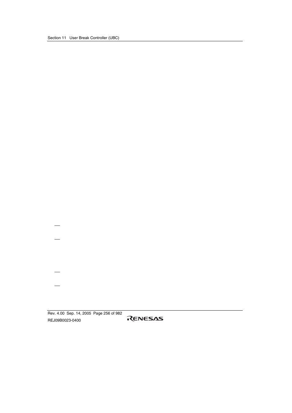 3 operation, 1 flow of the user break operation | Renesas SH7641 User Manual | Page 306 / 1036