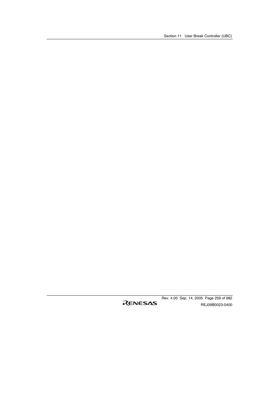 4 break on x/y-memory bus cycle | Renesas SH7641 User Manual | Page 309 / 1036