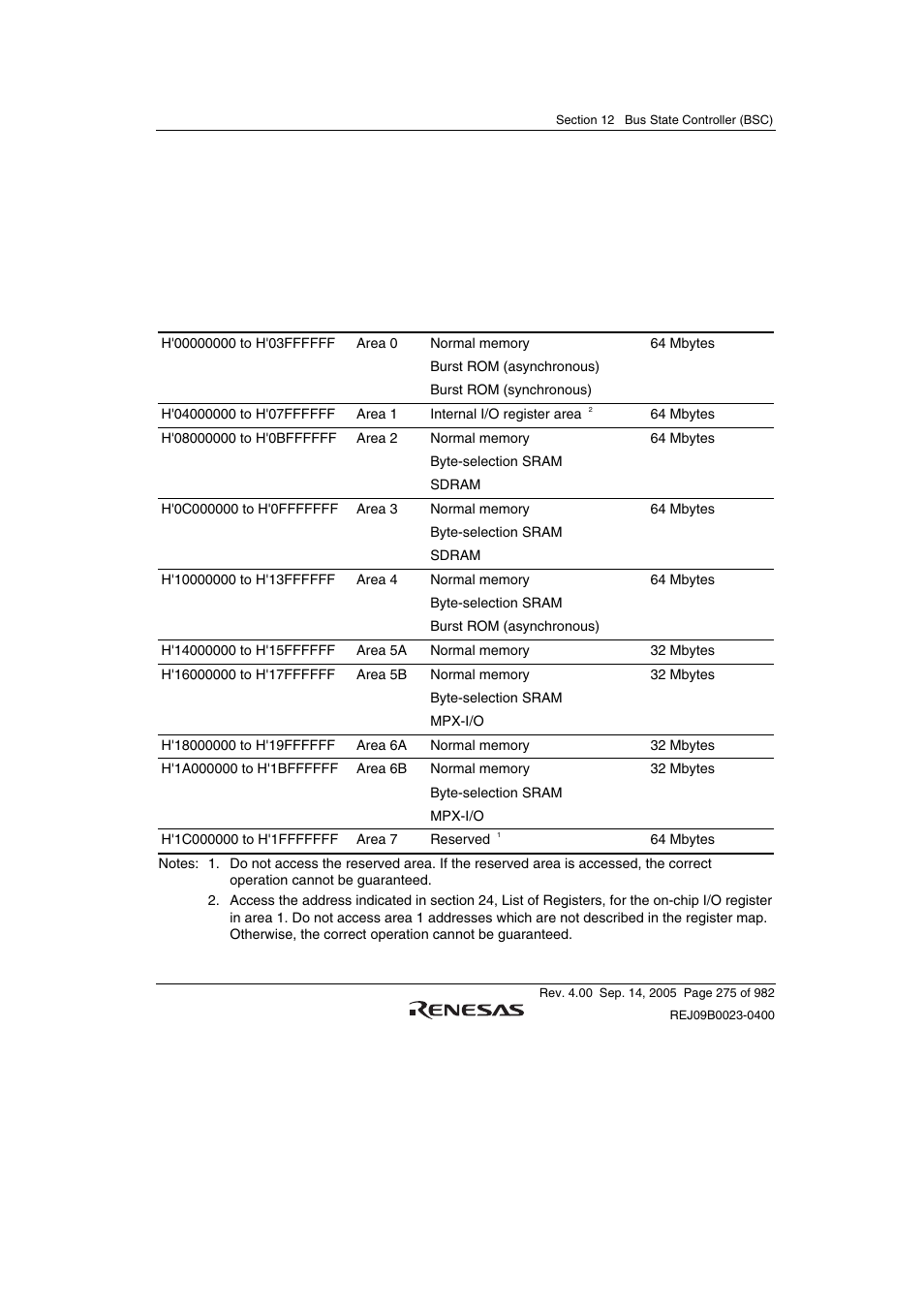 3 address map | Renesas SH7641 User Manual | Page 325 / 1036