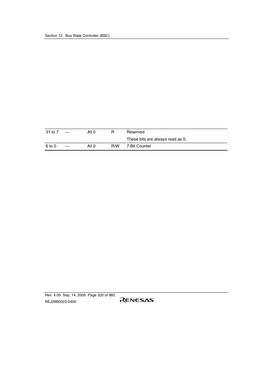 8 reset wait counter (rwtcnt) | Renesas SH7641 User Manual | Page 370 / 1036